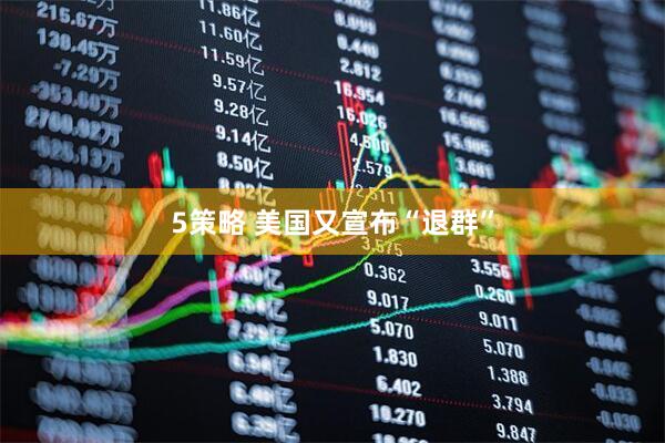 5策略 美国又宣布“退群”