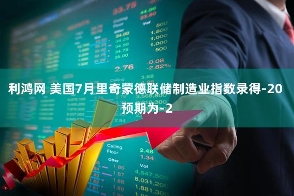 利鸿网 美国7月里奇蒙德联储制造业指数录得-20 预期为-2